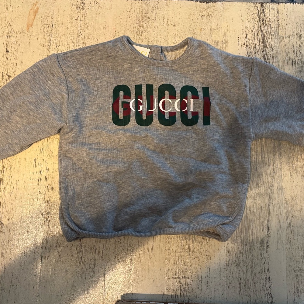 Gucci Heather Gray Sweatshirt Unisex (Boy or Girl)